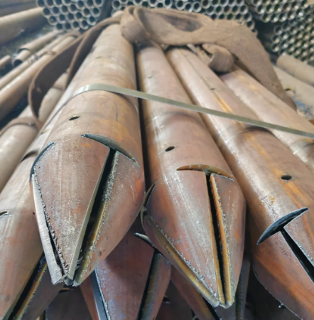 定安出尖打孔加工无缝注浆钢花管注浆管厂家